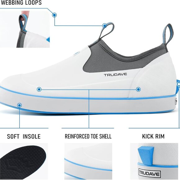 Men's Waterproof Rubber Deck Boots 4.5mm Neoprene Slip-Resistant Ankle Shoes - Picture 3 of 5